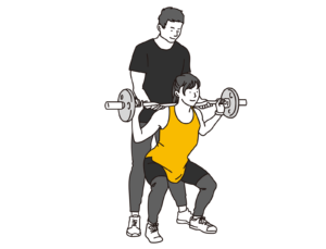 指導するパーソナルトレーナー