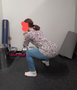 スクワットするTさん